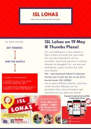 ISL Lohas for Better Lifestyle on 19 May at Thumbs Plaza - ISL