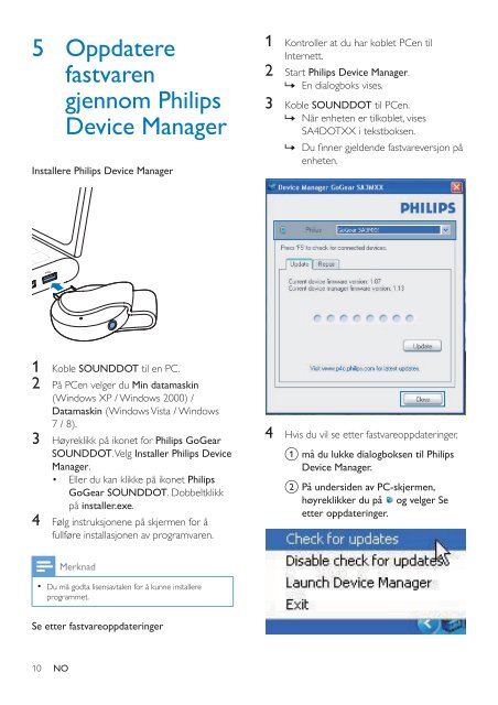 Philips GoGEAR Baladeur MP3 - Mode d&rsquo;emploi - NOR