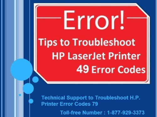 Online Technical Support to Troubleshoot H.P. Printer Error Codes 79