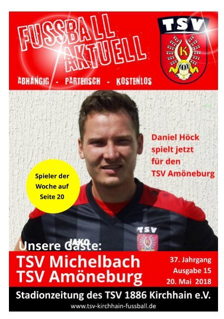 20.05.0218 Stadionzeitung TSV Michelbach / TSV Amöneburg