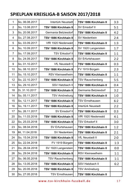 20.05.0218 Stadionzeitung TSV Michelbach / TSV Amöneburg
