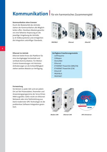 Flyer L-force Servo Drives 9400 HighLine - Lenze