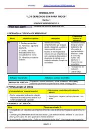 SESIONES DE LA UNIDAD - 3°