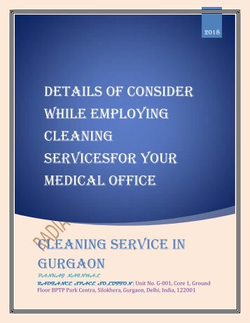 Consider While Employing Cleaning Service for Your Medical Office