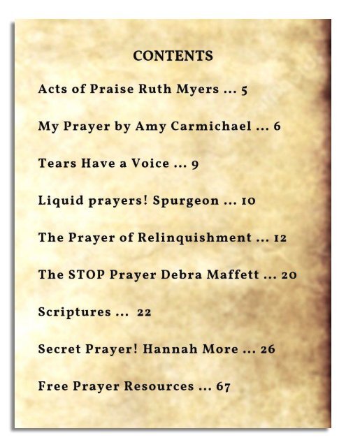 LIFE CHANGING PRAYER compiled by Debra Maffett