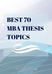 MBA Thesis Topics