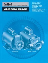 HVAC Pumps 130 Series Single Stage Turbine Type Pumps