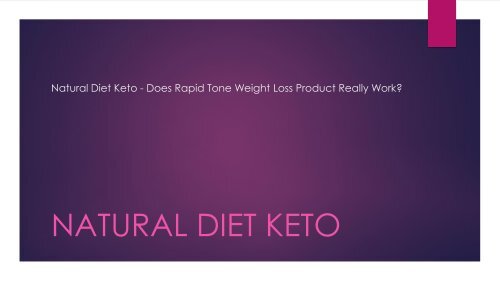 Natural Diet Keto
