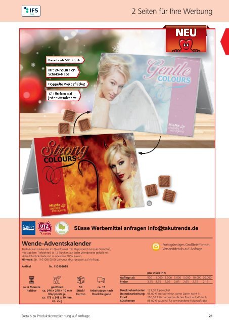 Süsse Werbemittel süsse Werbung Katalog 