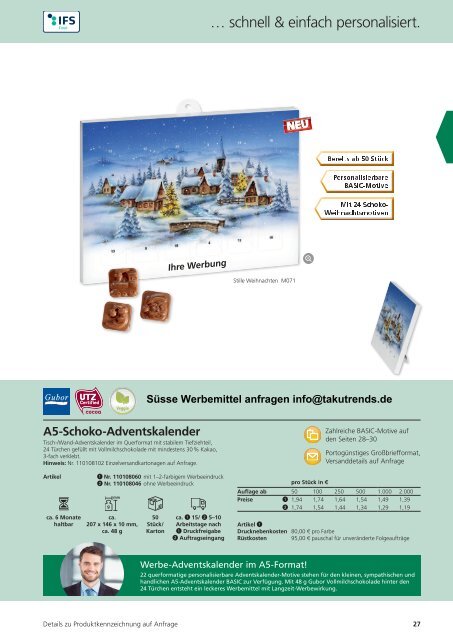 Süsse Werbemittel süsse Werbung Katalog 