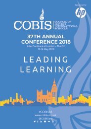 COBIS Annual Conference Programme 2018