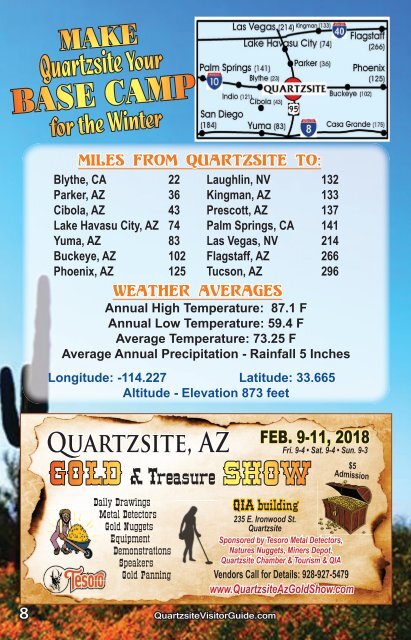 Quartzsite Visitor Guide 2018