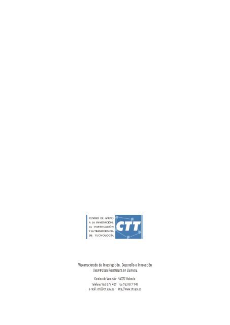 investigación + desarrollo + innovación - CTT - UPV