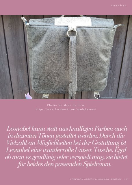 Lookbook Vintage Schoolbag Leonabel