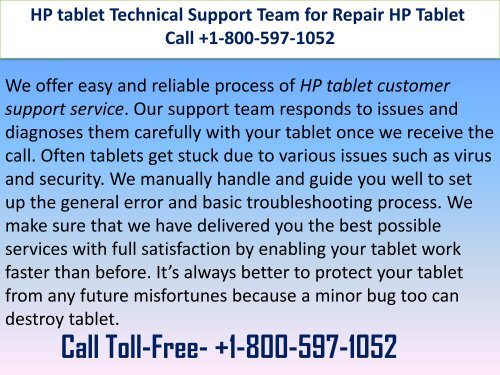 HP Tablet Support
