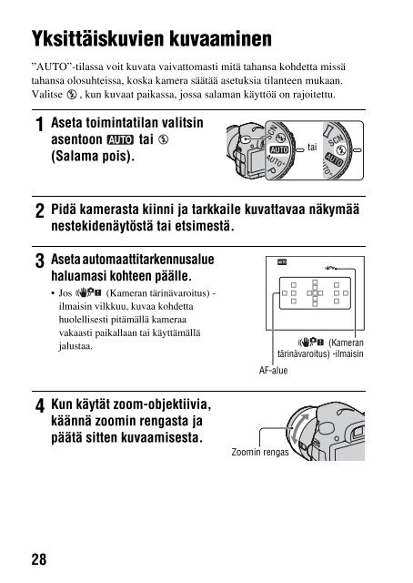 Sony SLT-A65VY - SLT-A65VY Consignes d&rsquo;utilisation Finlandais