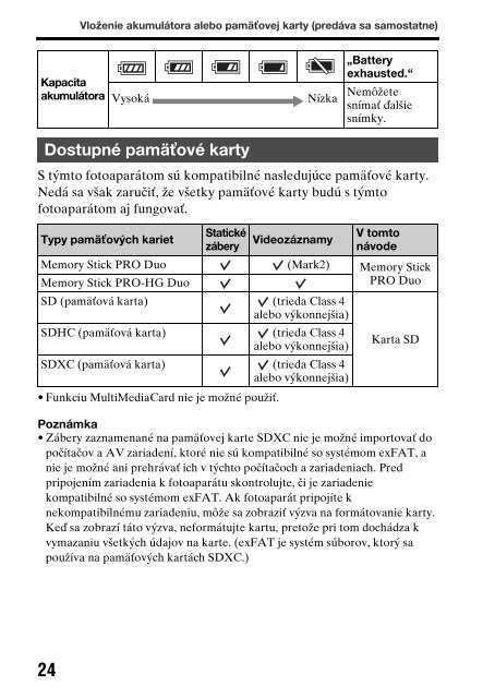 Sony SLT-A65VY - SLT-A65VY Consignes d&rsquo;utilisation Slovaque