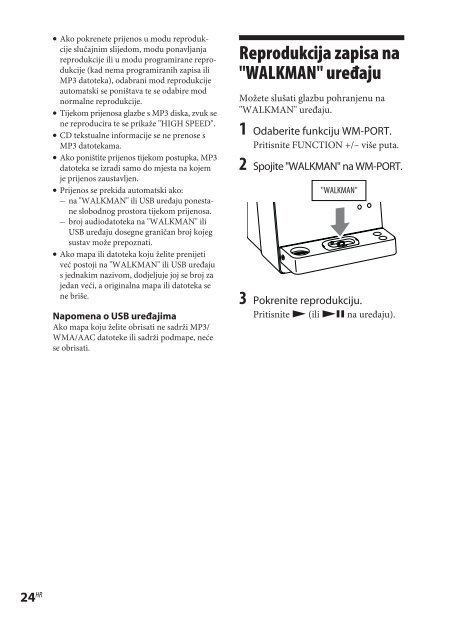 Sony CMT-LX50WMR - CMT-LX50WMR Mode d'emploi Croate