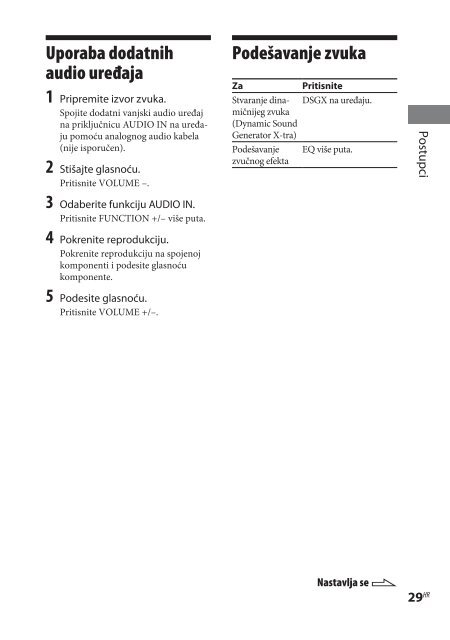 Sony CMT-LX50WMR - CMT-LX50WMR Mode d'emploi Croate