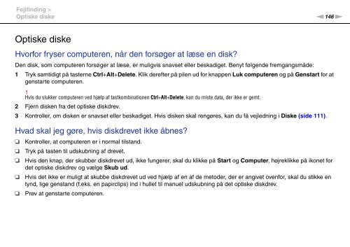 Sony VPCF12E1E - VPCF12E1E Mode d'emploi Danois