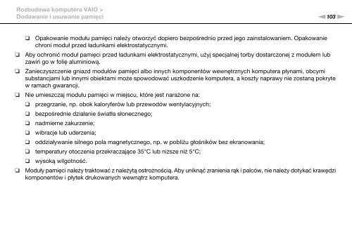 Sony VPCF12E1E - VPCF12E1E Mode d'emploi Polonais