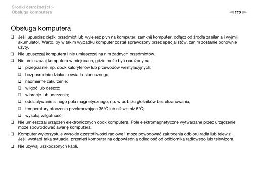 Sony VPCF12E1E - VPCF12E1E Mode d'emploi Polonais