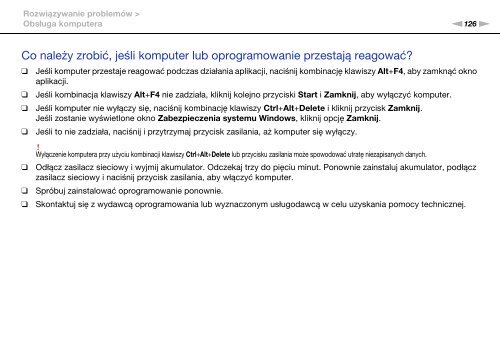 Sony VPCF12E1E - VPCF12E1E Mode d'emploi Polonais