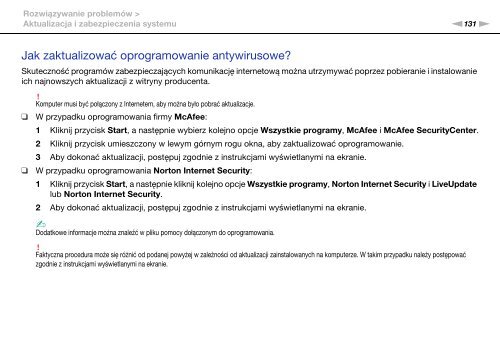 Sony VPCF12E1E - VPCF12E1E Mode d'emploi Polonais