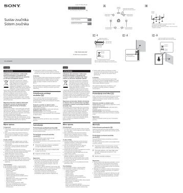 Sony SS-CS310CR - SS-CS310CR Consignes dâutilisation Croate