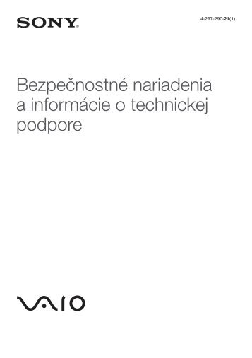Sony VPCSB3Q9E - VPCSB3Q9E Documenti garanzia Slovacco
