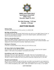 OMSA AUCTION 2012 AUCTION RULES - Orders and Medals ...