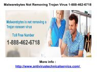 Malwarebytes Not Removing Trojan Virus 1-888-462-6718