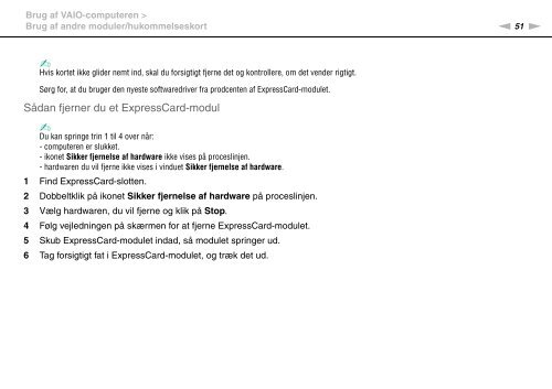 Sony VGN-NW21MF - VGN-NW21MF Mode d'emploi Danois