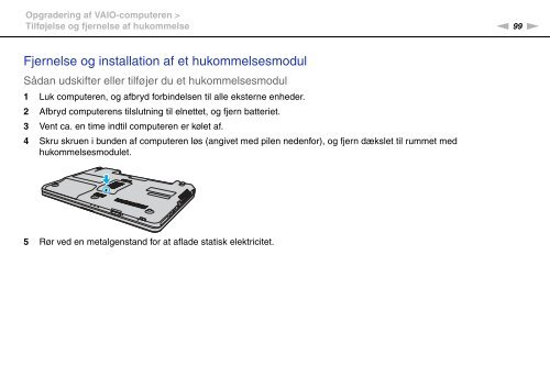 Sony VGN-NW21MF - VGN-NW21MF Mode d'emploi Danois