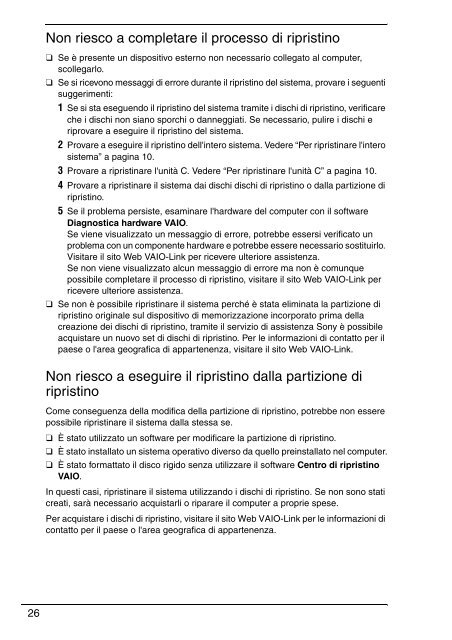 Sony VGN-NW21MF - VGN-NW21MF Guide de d&eacute;pannage Italien