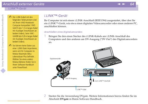 Sony PCG-C1VE - PCG-C1VE Istruzioni per l'uso Tedesco