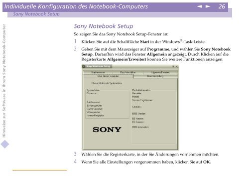 Sony PCG-C1VE - PCG-C1VE Manuale software Tedesco