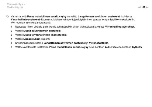 Sony VGN-NW21MF - VGN-NW21MF Mode d'emploi Finlandais