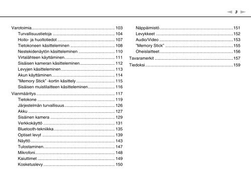 Sony VGN-NW21MF - VGN-NW21MF Mode d'emploi Finlandais