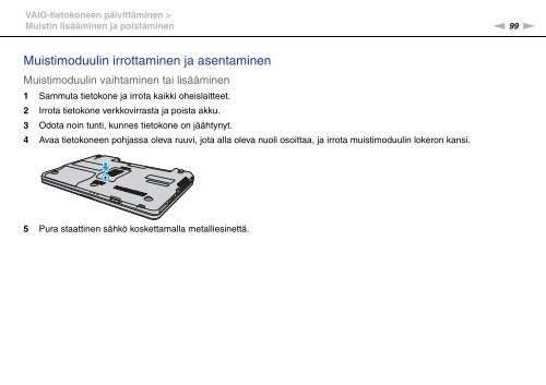 Sony VGN-NW21MF - VGN-NW21MF Mode d'emploi Finlandais