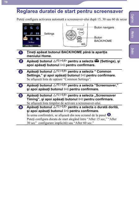 Sony NWZ-A818 - NWZ-A818 Mode d'emploi Roumain