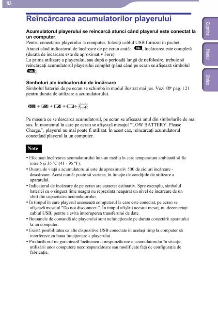 Sony NWZ-A818 - NWZ-A818 Mode d'emploi Roumain