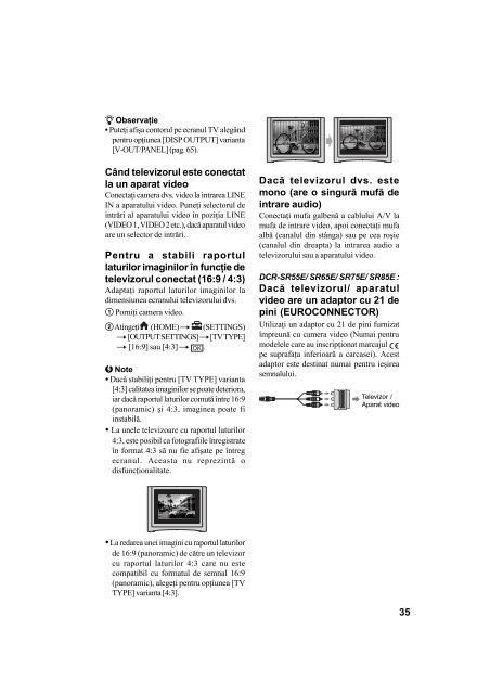 Sony DCR-SR65E - DCR-SR65E Mode d'emploi Roumain