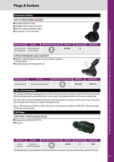 Maypole Lighting and Towing Catalogue RGB