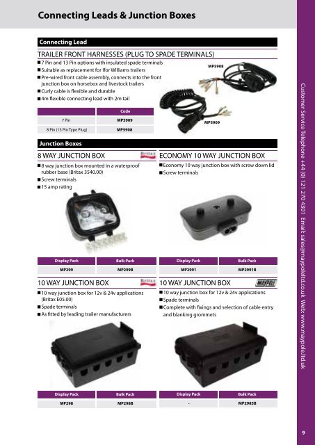 Maypole Lighting and Towing Catalogue RGB