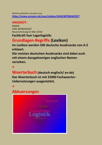 Lagerlogistik Glossar