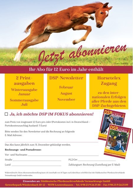 6. DSP-Fohlenauktion  Shooting Stars am 2. Juni 2018 in Viernheim - Online-Katalog