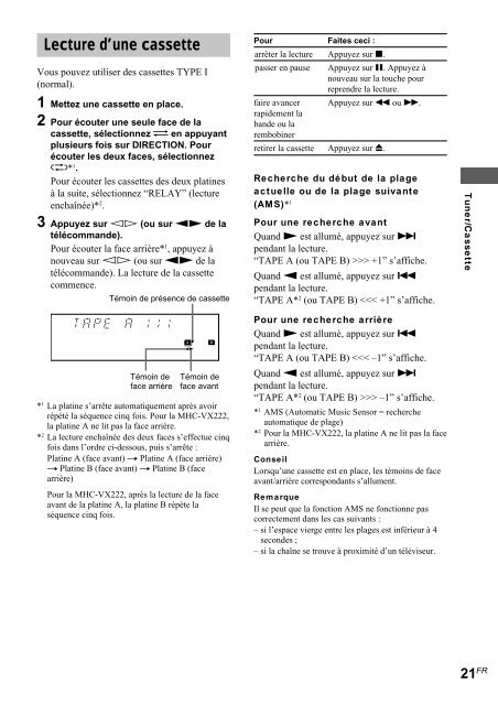 Sony MHC-VX333 - MHC-VX333 Consignes d&rsquo;utilisation Espagnol