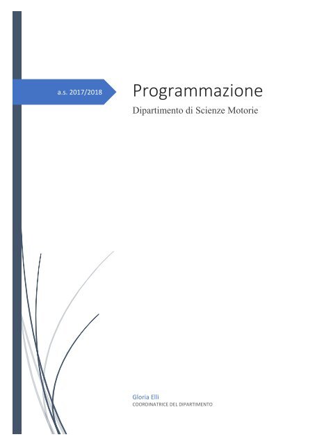 Programmazione del Dipartimento di Scienze Motorie	