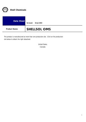 SHELLSOL OMS - Colonial Chemical Solutions